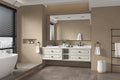 96*23*21In Wall Hung Doulble Sink Bath Vanity Cabinet Only In Bathroom Vanities Without Tops Khaki Abs Steel Q235 Wood Pvc