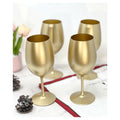 Metallic Gold Color Plastic Wine Glasses Set Of 4 20Oz , Bpa Free Acrylic Wine Glass Set, Unbreakable Red Wine Glasses, White Wine Glasses Gold Acrylic