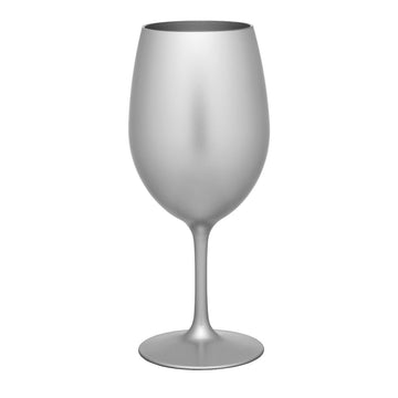 Metallic Silver Color Plastic Wine Glasses Set Of 4 20Oz , Bpa Free Acrylic Wine Glass Set, Unbreakable Red Wine Glasses, White Wine Glasses Silver Acrylic