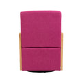 Coolmore 360 Degree Swivel Barrel Club Chair With One Pillow,Modern Comfortable Upholstered Accent Chair,Linen Accent Chair For Living Room,Bedroom Red Rose Linen Rose Red Primary Living Space Modern Foam Linen
