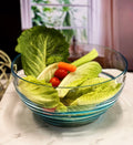 Swirl Acrylic Serving Bowls, Unbreakable Large Plastic Bowls, Soup Bowls, Salad Bowls, Cereal Bowl For Snacks, Bpa Free Blue Acrylic