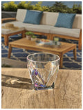 Rainbow Diamond Acrylic Glasses Drinking Set Of 4 Dof 9Oz , Plastic Drinking Glasses, Bpa Free Cocktail Glasses, Drinkware Set, Drinking Water Glasses Clear Acrylic
