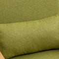 Coolmore 360 Degree Swivel Barrel Club Chair With One Pillow,Modern Comfortable Upholstered Accent Chair,Linen Accent Chair For Living Room,Bedroom Green Linen Green Primary Living Space Modern Foam Linen