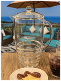 2.5 Quarts Water Pitcher With Lid, Swirl Unbreakable Plastic Pitcher, Drink Pitcher, Juice Pitcher With Spout Bpa Free Clear Acrylic