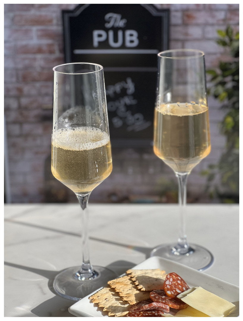 Tritan Lexington Plastic Champagne Flutes Set Of 4 10Oz , Unbreakable Mimosa Glasses Plastic Champagne Glasses, Wedding Champagne Flutes Clear Glass