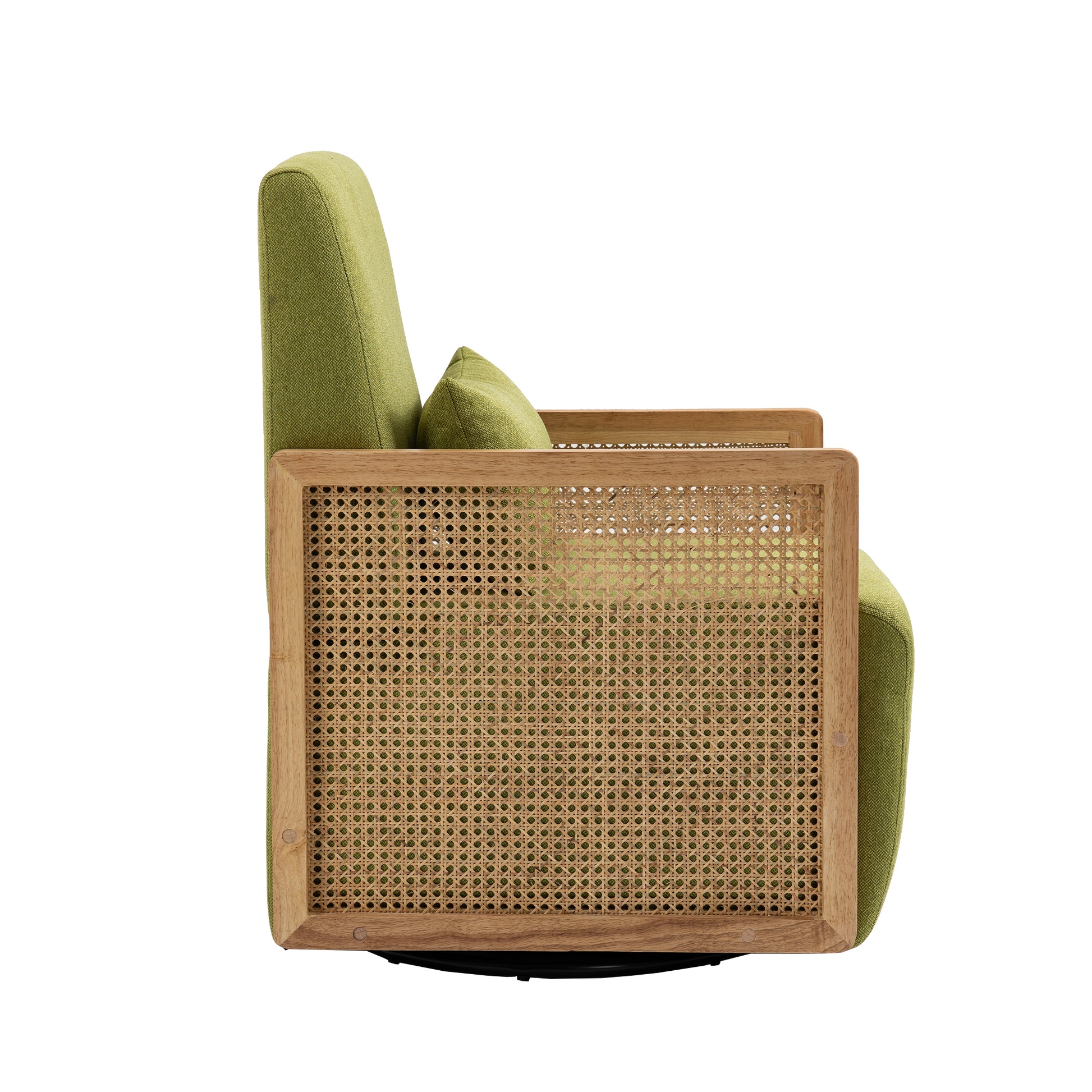 Coolmore 360 Degree Swivel Barrel Club Chair With One Pillow,Modern Comfortable Upholstered Accent Chair,Linen Accent Chair For Living Room,Bedroom Green Linen Green Primary Living Space Modern Foam Linen