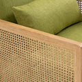 Coolmore 360 Degree Swivel Barrel Club Chair With One Pillow,Modern Comfortable Upholstered Accent Chair,Linen Accent Chair For Living Room,Bedroom Green Linen Green Primary Living Space Modern Foam Linen