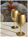 Metallic Gold Color Plastic Wine Glasses Set Of 4 20Oz , Bpa Free Acrylic Wine Glass Set, Unbreakable Red Wine Glasses, White Wine Glasses Gold Acrylic