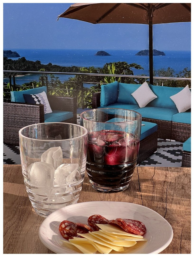 Swirl Acrylic Glasses Drinking Set Of 4 Dof 15Oz , Plastic Drinking Glasses, Bpa Free Cocktail Glasses, Drinkware Set, Drinking Water Glasses Clear Acrylic