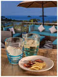 Swirl Acrylic Glasses Drinking Set Of 4 Dof 15Oz , Plastic Drinking Glasses, Bpa Free Cocktail Glasses, Drinkware Set, Drinking Water Glasses Blue Acrylic