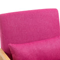 Coolmore 360 Degree Swivel Barrel Club Chair With One Pillow,Modern Comfortable Upholstered Accent Chair,Linen Accent Chair For Living Room,Bedroom Red Rose Linen Rose Red Primary Living Space Modern Foam Linen
