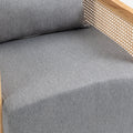 Coolmore 360 Degree Swivel Barrel Club Chair With One Pillow,Modern Comfortable Upholstered Accent Chair,Linen Accent Chair For Living Room,Bedroom Grey Linen Grey Primary Living Space Modern Foam Linen