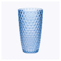 Diamond Cut Acrylic Glasses Drinking Set Of 4 19Oz , Plastic Drinking Glasses, Bpa Free Cocktail Glasses, Drinkware Set, Drinking Water Glasses Blue Acrylic