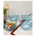 Swirl Acrylic Serving Bowls, Unbreakable Small Plastic Bowls, Soup Bowls, Salad Bowls, Cereal Bowl For Snacks, Bpa Free Blue Acrylic