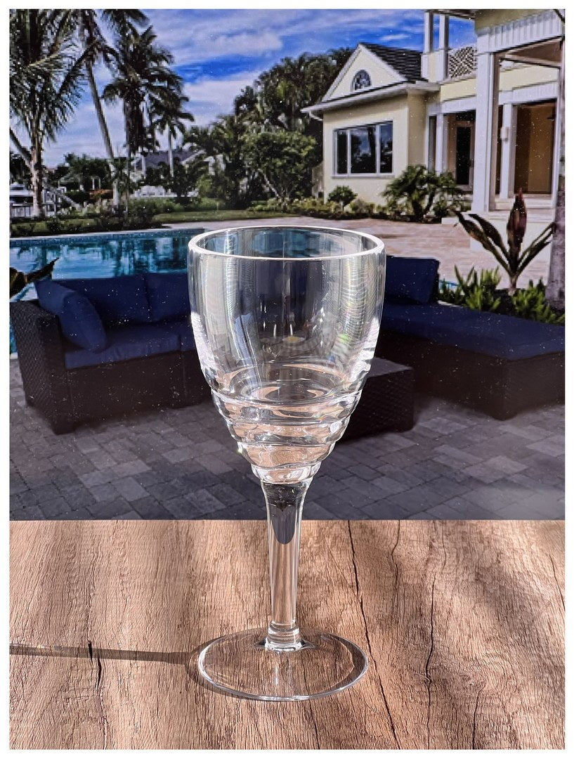 Swirl Plastic Wine Glasses Set Of 4 12Oz , Bpa Free Acrylic Wine Glass Set, Unbreakable Red Wine Glasses, White Wine Glasses Clear Acrylic