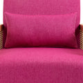 Coolmore 360 Degree Swivel Barrel Club Chair With One Pillow,Modern Comfortable Upholstered Accent Chair,Linen Accent Chair For Living Room,Bedroom Red Rose Linen Rose Red Primary Living Space Modern Foam Linen