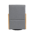 Coolmore 360 Degree Swivel Barrel Club Chair With One Pillow,Modern Comfortable Upholstered Accent Chair,Linen Accent Chair For Living Room,Bedroom Grey Linen Grey Primary Living Space Modern Foam Linen