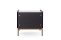 Modern White Grey End Table Or Night Stand Stone Tabletop & Gold Frame White Gray Primary Living Space Contemporary,Modern Square Drawers Coffee & End Tables Lacquered Sintered Stone Engineered Wood
