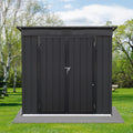 Metal Garden Sheds 4Ftx6Ft Outdoor Black Black Metal