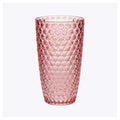 Diamond Cut Acrylic Glasses Drinking Set Of 4 19Oz , Plastic Drinking Glasses, Bpa Free Cocktail Glasses, Drinkware Set, Drinking Water Glasses Pink Acrylic