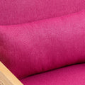 Coolmore 360 Degree Swivel Barrel Club Chair With One Pillow,Modern Comfortable Upholstered Accent Chair,Linen Accent Chair For Living Room,Bedroom Red Rose Linen Rose Red Primary Living Space Modern Foam Linen