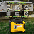 Super Quiet Inverter Generator 2000W Portable Generator, 79.7Cc Ultra Light Epa Compliant Yellow Steel