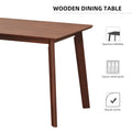 5 Pieces Dining Table Set 1 Dining Table And 4 Chairs Rustic Retro Solid Rubberwood Table And Breakfast Upholstered Stools For Home Kitchen Dining Room Antique Brown Rubber Wood