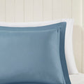 3M Scotchgard Diamond Quilting Reversible Down Alternative Comforter Set Navy Light Blue Polyester