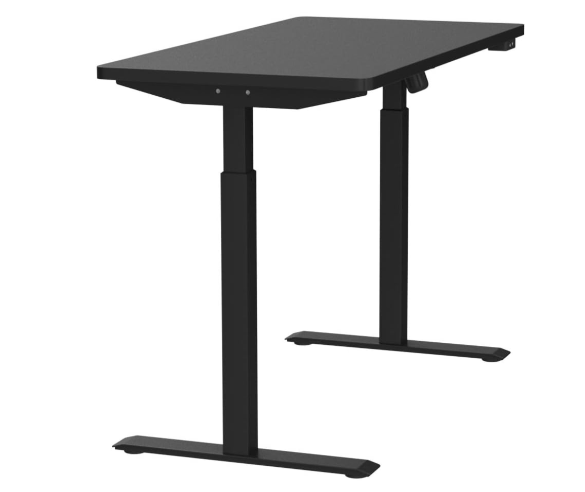 Whole Piece Electric Standing Desk, 48 X 24 Inches Height Adjustable Desk, Sit Stand Desk Home Office Desks Black Black Particle Board