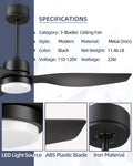 Fan Lights Antique Black Aluminium Alloy