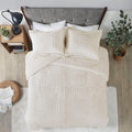 Fur Down Alternative Comforter Mini Set Twin Ivory Faux Fur