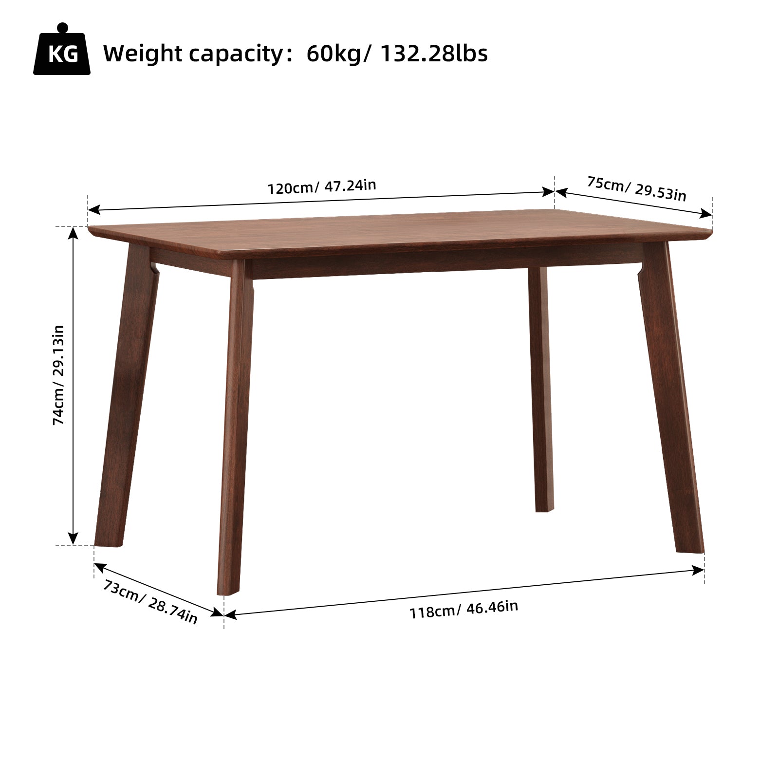 5 Pieces Dining Table Set 1 Dining Table And 4 Chairs Rustic Retro Solid Rubberwood Table And Breakfast Upholstered Stools For Home Kitchen Dining Room Antique Brown Rubber Wood