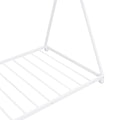 Metal Twin Size House Platform Bed With Triangle Structure, White Box Spring Not Required Twin White Metal Bedroom Bed Frame Metal