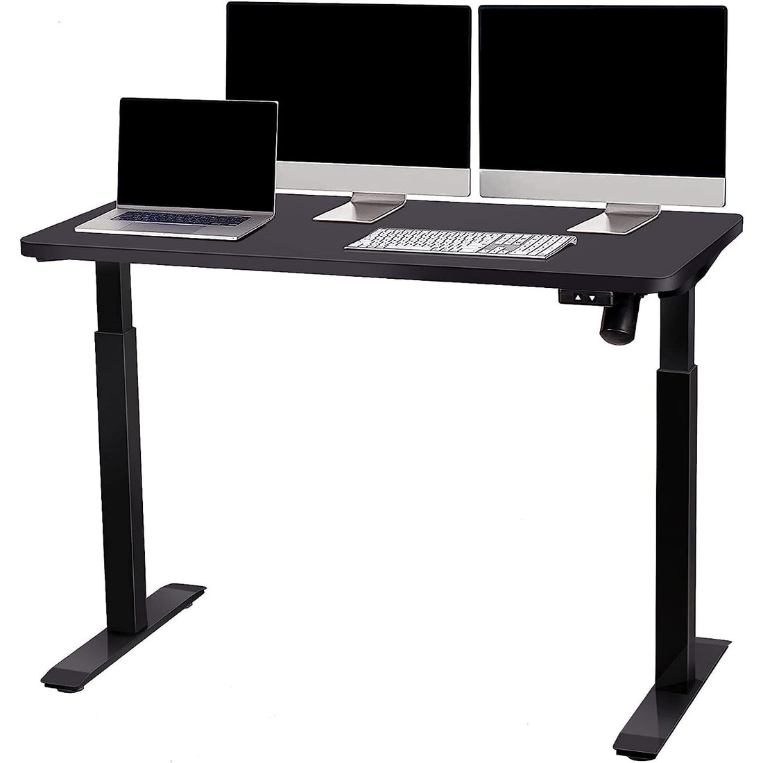 Whole Piece Electric Standing Desk, 48 X 24 Inches Height Adjustable Desk, Sit Stand Desk Home Office Desks Black Black Particle Board