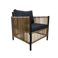 Comming Outdoor Pe Wicker Sofa Set 2 Pieces Single Sofa Set Yes Complete Patio Set Black Brown Rust Resistant Frame Fade Resistant Cushion Garden & Outdoor Modern Sofa Seating Groups Foam Steel