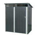 Tc53G 5Ft X 3Ft Outdoor Metal Storage Shed Transparent Plate Gray Gray Iron Plastic