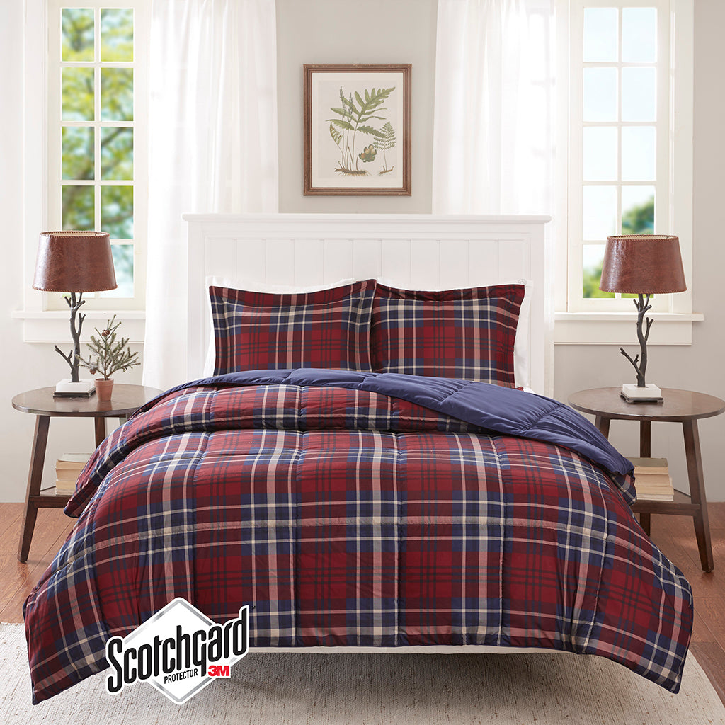 3M Scotchgard Down Alternative Comforter Mini Set Queen Multicolor Polyester