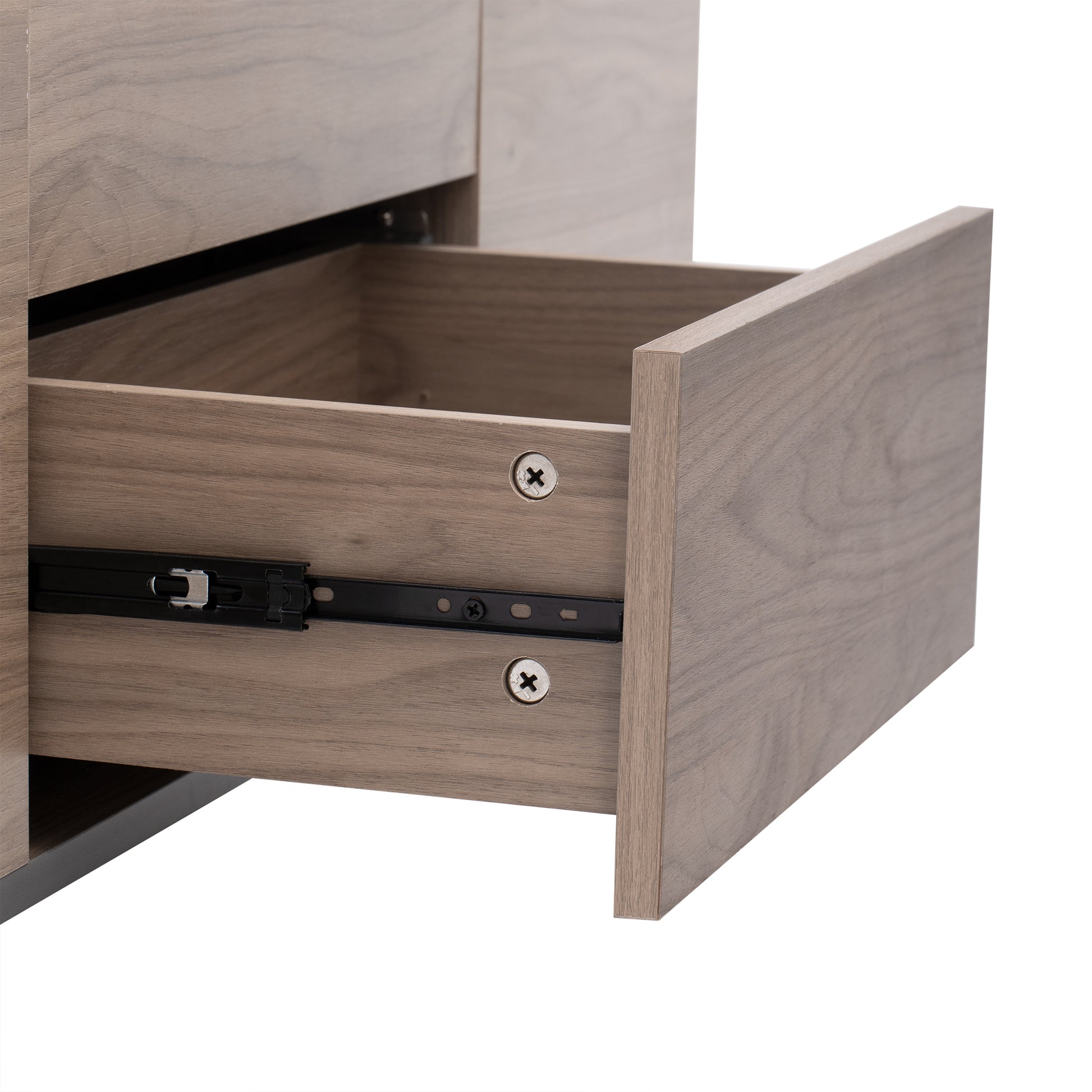 Modern Lift Top Coffee Table Multi Functional Table With 3 Drawers In Walnut & Black Walnut Black Mdf
