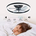 Ceiling Fan With Lights Dimmable Led Black Aluminium Iron