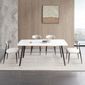 Set Of 6 Dining Chairsupholstered Chairs With Metal Legs For Kitchen Dining Room,Light Grey Light Grey Foam Metal