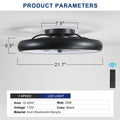 Ceiling Fan With Lights Dimmable Led Black White Aluminium Iron