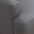 L Shaped Corner Sectional Technical Leather Sofa With Pillows,Dark Grey,89.8*89.8'' Dark Grey Foam 4 Seat