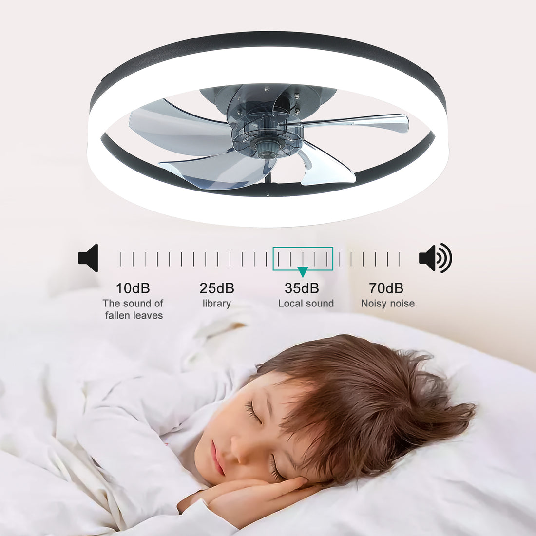 Ceiling Fan With Lights Dimmable Led Black White Aluminium Iron