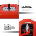 Drill Winch Hoist Portable Drill Winch Of 750 Lb Capacity With 40 Feet Steel Wire Drill Winch For Lifting & Dragging Red Abs