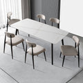 Set Of 6 Dining Chairsupholstered Chairs With Metal Legs For Kitchen Dining Room,Light Grey Light Grey Foam Metal