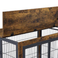 Furniture Dog Cage Crate With Double Doors, Rustic Brown, 38.58'' W X 25.2'' D X 27.17'' H Rustic Brown Particle Board