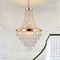 Same As W1340102274 L5004 Gold Crystal Chandeliers,Large Contemporary Luxury Ceiling Lighting For Living Room Dining Room Bedroom Hallway Bulbs Not Included Gold Crystal Iron