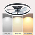 Ceiling Fan With Lights Dimmable Led Black Aluminium Iron