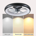 Ceiling Fan With Lights Dimmable Led Black White Aluminium Iron