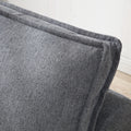 Multipurpose Linen Fabric Ottoman Lazy Sofa Pulling Out Sofa Bed Dark Grey Dark Grey Foam Fabric